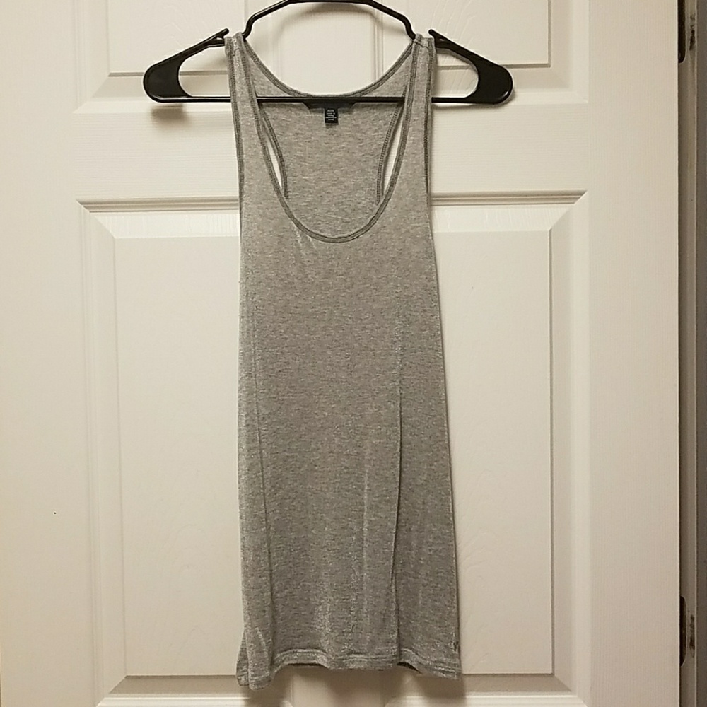 Silver Muscle Tank Top